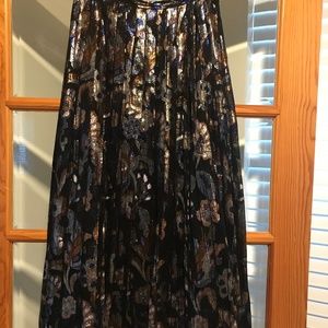 Multicolor satin skirt